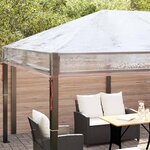 vidaXL Remplacement de housse de gazebo Transparent 400 x 300 x 32 cm
