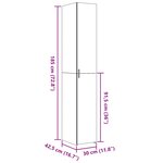 vidaXL Buffet haut chêne fumé 30x42 5x185 cm bois d'ingénierie