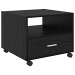 vidaXL Table basse Chêne noir 55 x 55 x 45 cm Bois d'ingénierie