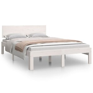 vidaXL Cadre de lit sans matelas blanc 120x190 cm