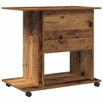 vidaXL Bureau d'ordinateur vieux bois 80x50x75 cm bois d'ingénierie