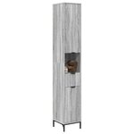 vidaXL Cabinet de salle de bain Gris Sonoma 31 5 x 33 x 190 cm