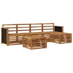 vidaXL Ensemble de canapés d'extérieur 6 Pièces Naturel