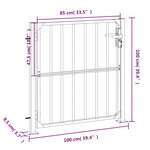 vidaXL Portail de jardin 100x100 cm acier inoxydable