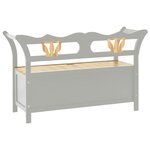 Banc banquette coffre de rangement meuble 107 x 45 x 75 5 cm bois de sapin solide gris 02_0010796
