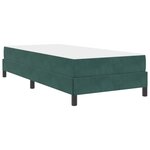 vidaXL Lit à ressorts avec matelas Vert foncé 90 x 190 cm tissu