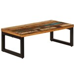 vidaXL Table basse 100x50x35 cm Bois de récupération solide et acier