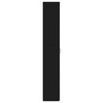 vidaXL Armoire de bureau Noir 60x32x190 cm Bois d'ingénierie