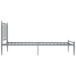 vidaXL Cadre de lit sans matelas gris métal 90x200 cm