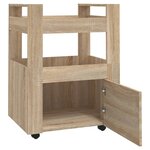 vidaXL Chariot de cuisine Chêne sonoma 60x45x80 cm Bois d'ingénierie