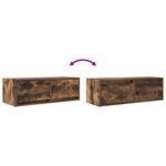 vidaXL Meuble TV chêne fumé 80x31x25 5 cm bois d'ingénierie
