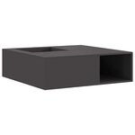 vidaXL Foyer de cheminée Noir 100 x 100 x 30 cm Acier patiné