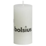 Bolsius bougies pilier rustiques 8 pièces 100x50 mm blanc