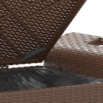 vidaXL Banc de jardin avec coussin marron 116x46x57 cm résine tressée