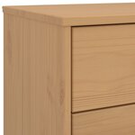 vidaXL Table de chevet OLDEN marron bois de pin solide