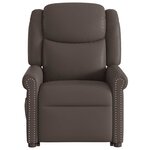 vidaXL Fauteuil inclinable massage électrique marron brillant