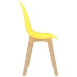 vidaXL Chaises à manger lot de 4 jaune plastique