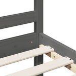 vidaXL Cadre de lit sans matelas gris 200x200 cm bois massif