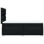 vidaXL Sommier à lattes de lit avec matelas Noir 90x200 cm Tissu