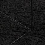 vidaXL Tapis shaggy PAMPLONA poils longs moderne noir Ø 120 cm
