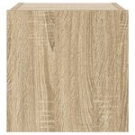 vidaXL Meuble TV mural avec lumières LED chêne sonoma 30 5x35x30 cm