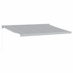 vidaXL Auvent rétractable anthracite et blanc 4 5x3 m tissu/aluminium