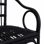 vidaXL Chaise empilable Noir 58 x 60 x 81 cm Rotin