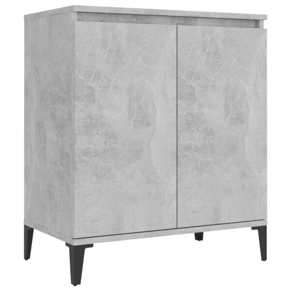 vidaXL Buffet gris béton 60x35x70 cm bois d'ingénierie