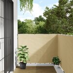 vidaXL Écran d'intimité de balcon crème 500x120 cm PVC