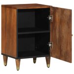 vidaXL Cabinet de salle de bain avec porte Marron miel 38 x 33 x 58 cm