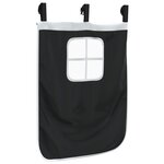 vidaXL Rideaux pour lit mezzanine avec tour blanc et noir polyester