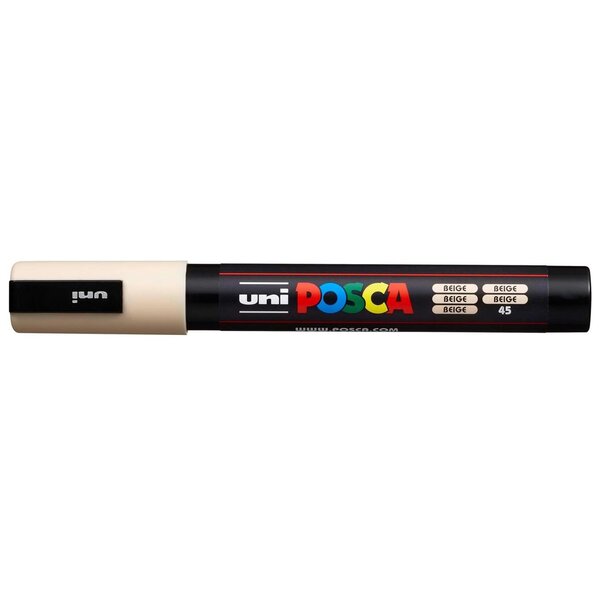 Marqueur pointe conique moyenne pc5m 1 8 - 2 5mm beige x 12 POSCA