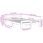 vidaXL Cadre de lit sans matelas 120x190 cm bois de pin massif