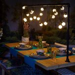 Luxform jeu de guirlandes lumineuses de jardin avec 10 led honolulu