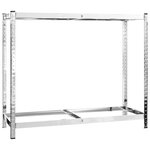 vidaXL Porte-pneus à 2 niveaux 3 Pièces Argenté 110x40x110 cm Acier