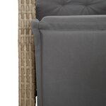 vidaXL Ensemble à manger de jardin avec coussins 5Pièces Beige poly rotin