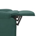 vidaXL Fauteuil inclinable Vert foncé Tissu