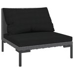 Salon de jardin meuble d'extérieur ensemble de mobilier 7 pièces avec coussins résine tressée gris foncé 02_0017287