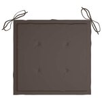 vidaXL Chaises de jardin avec coussins taupe lot de 8 Bois teck massif