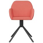 vidaXL Chaises pivotantes à manger lot de 2 Rose Velours