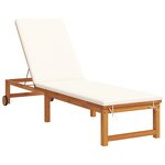 vidaXL Chaises longues 2 Pièces avec coussins en bois d'acacia massif