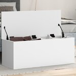 vidaXL Boîte de rangement blanc 90x35x35 cm bois d'ingénierie
