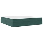 vidaXL Lit avec rangement et matelas Vert foncé 200 x 200 cm Velours