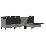 vidaXL Ensemble de meubles pour le salon 4 pc Gris clair Velours