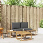 vidaXL Ensemble de canapés d'extérieur 3 Pièces Blanc et anthracite