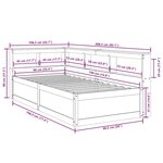 vidaXL Lit bibliothèque sans matelas 90x190 cm bois de pin massif