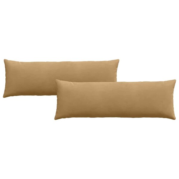 vidaXL Coussins de canapé 2 Pièces Marron 120 x 40 cm