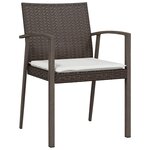 vidaXL Chaises de jardin coussins lot de 6 marron 56 5x57x83 cm rotin
