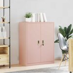 vidaXL Armoire de rangement Rose 80 x 40 x 105 cm Acier