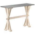 Vidaxl table console avec dessus en zinc 118x35x76 cm bois de manguier